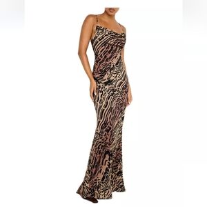 GOOD AMERICAN DRESS, size S..Chiffon Bias Cowl Neck Maxi Dress.